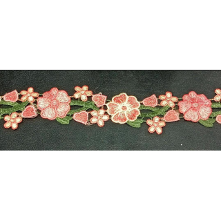 Guipur LAC-1262 Encaje en Fibra de Leche: Escalera, Estrella y Rombos