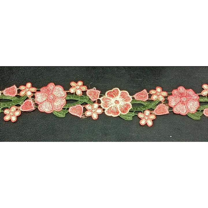 Guipur LAC-1262 Encaje en Fibra de Leche: Escalera, Estrella y Rombos