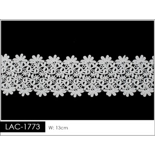 Guipur LAC-1773 Encaje en Fibra de Leche: Escalera, Estrella y Rombos