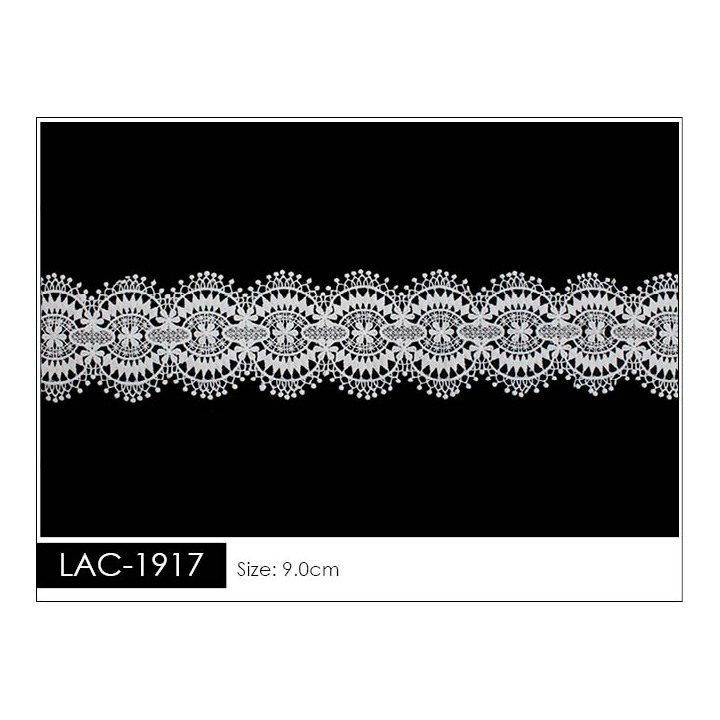 Guipur LAC-1917 Encaje en Fibra de Leche: Escalera, Estrella y Rombos