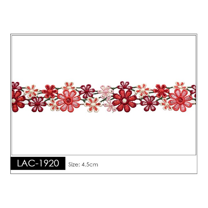 Guipur LAC-1920 Encaje en Fibra de Leche: Escalera, Estrella y Rombos