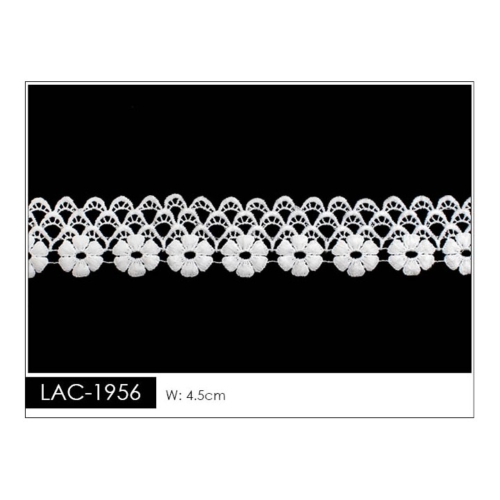 Guipur LAC-1956 Encaje en Fibra de Leche: Escalera, Estrella y Rombos