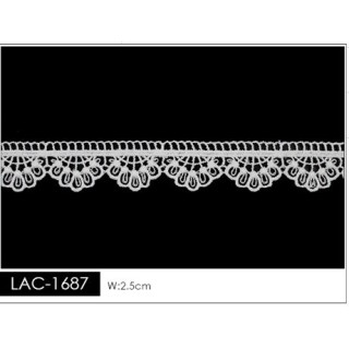 Guipur LAC-1687 Encaje en Fibra de Leche: Escalera, Estrella y Rombos