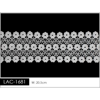 Guipur LAC-1681 Encaje en Fibra de Leche: Escalera, Estrella y Rombos