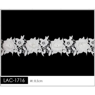 Guipur LAC-1716 Encaje en Fibra de Leche: Escalera, Estrella y Rombos