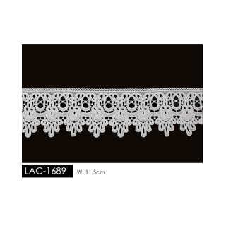 Guipur LAC-1689 Encaje en Fibra de Leche: Escalera, Estrella y Rombos