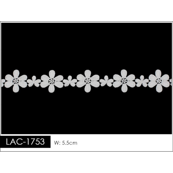 Guipur LAC-1753 Encaje en Fibra de Leche: Escalera, Estrella y Rombos