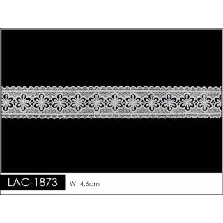 Guipur LAC-1873 Encaje en Fibra de Leche: Escalera, Estrella y Rombos