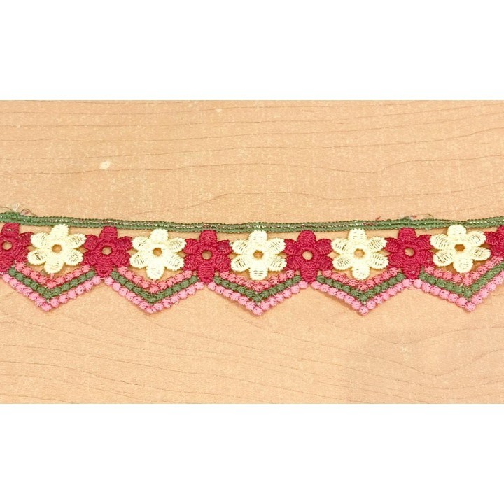 Guipur LAC-2045 Encaje en Fibra de Leche: Escalera, Estrella y Rombos