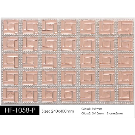 Pedrería con Estilo HF-1058-P aplicación a base de calor.