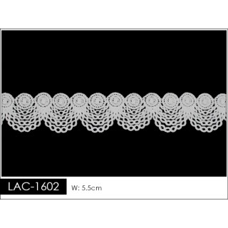 Guipur LAC-1602 Encaje en Fibra de Leche: Escalera, Estrella y Rombos