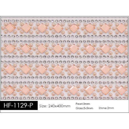 Pedrería con Estilo HF-1129-P aplicación a base de calor.