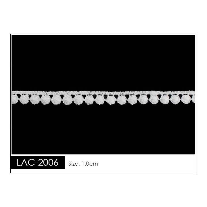 Guipur LAC-2006 Encaje en Fibra de Leche: Escalera, Estrella y Rombos