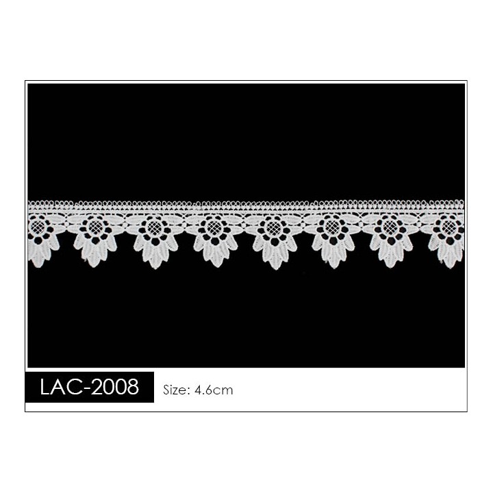 Guipur LAC-2008 Encaje en Fibra de Leche: Escalera, Estrella y Rombos