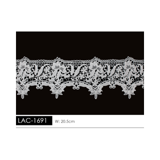 Guipur LAC-1691 Encaje en Fibra de Leche: Escalera, Estrella y Rombos