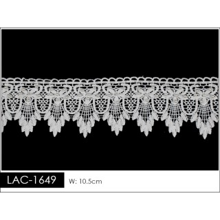 Guipur LAC-1649 Encaje en Fibra de Leche: Escalera, Estrella y Rombos