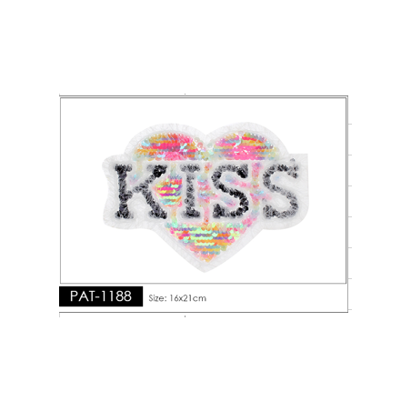 Parche Corazon Kiss  Pieza PAT-1188