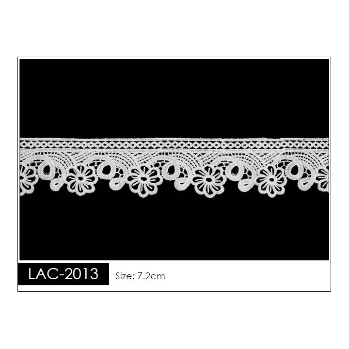 Guipur LAC-2013 Encaje en Fibra de Leche: Escalera, Estrella y Rombos