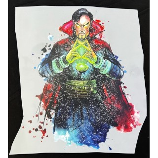 Parche decorado MAC-PAT-1002 con lentejuelas, perlas y barbas.