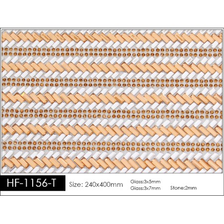 Pedrería con Estilo HF-1156-T aplicación a base de calor.