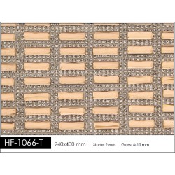 Pedrería con Estilo HF-1066-T aplicación a base de calor.