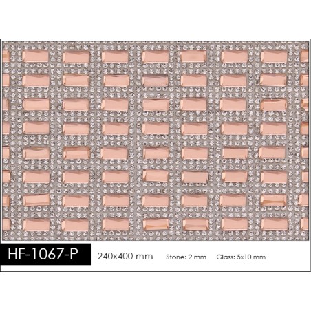 Pedrería con Estilo HF-1067-P aplicación a base de calor.