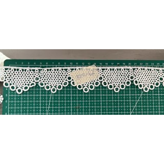 Guipur MAC-1018 Encaje en Fibra de Leche: Escalera, Estrella y Rombos