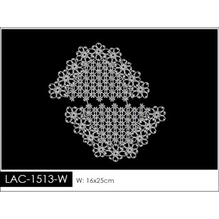 Guipur Manga LAC-1513-W. Elegancia en Fibra de Leche - Flores, Abanico