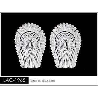 Guipur Manga LAC-1965. Elegancia en Fibra de Leche - Flores, Abanico