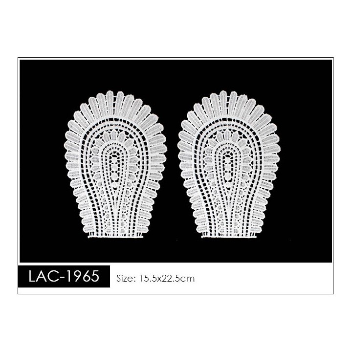 Guipur Manga LAC-1965. Elegancia en Fibra de Leche - Flores, Abanico