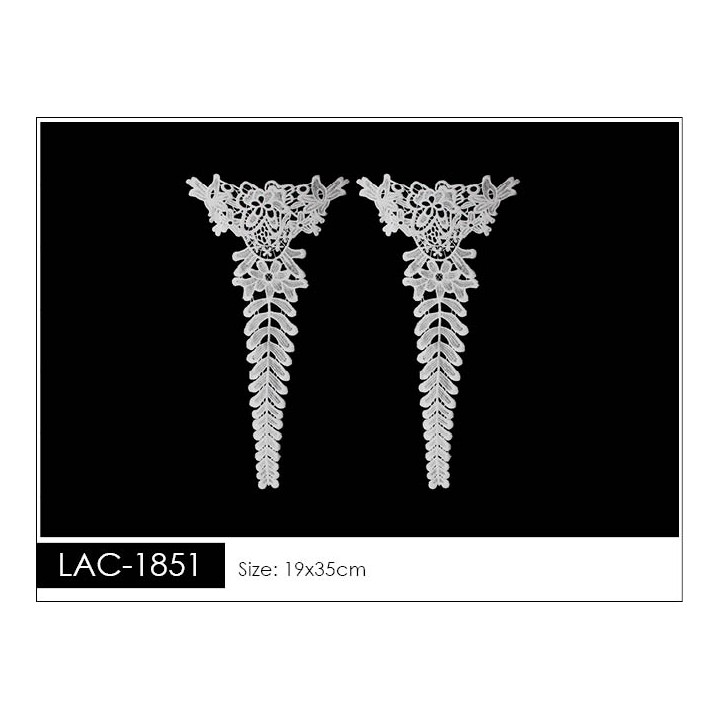 Guipur Manga LAC-1851. Elegancia en Fibra de Leche - Flores, Abanico