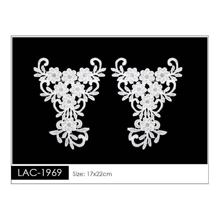 Guipur Manga LAC-1969. Elegancia en Fibra de Leche - Flores, Abanico