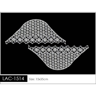 Guipur Manga LAC-1514-S/P. Elegancia en Fibra de Leche - Flores, Abanico