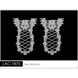 Guipur Manga LAC-1875. Elegancia en Fibra de Leche - Flores, Abanico