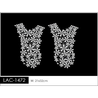 Guipur Manga LAC-1472. Elegancia en Fibra de Leche - Flores, Abanico