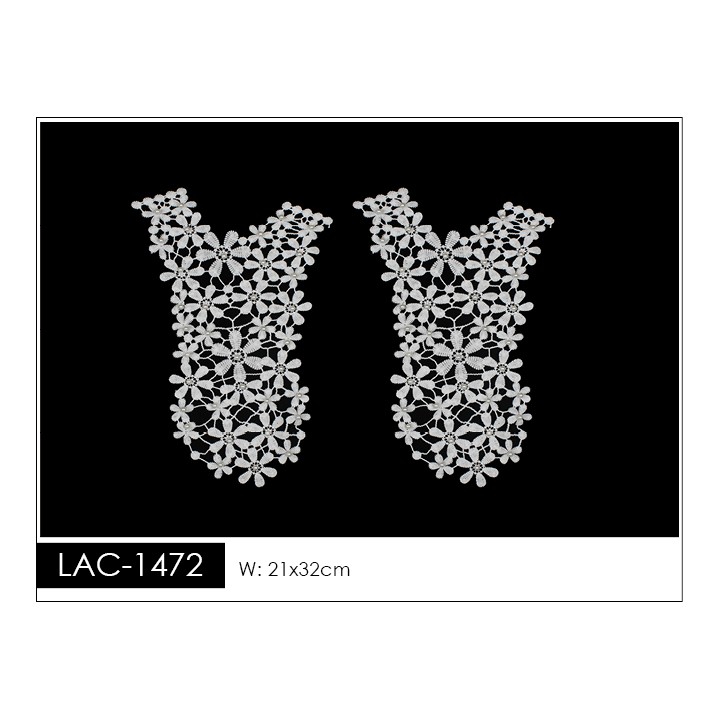 Guipur Manga LAC-1472. Elegancia en Fibra de Leche - Flores, Abanico