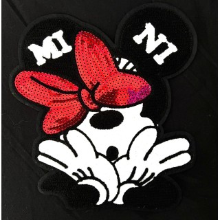 Parche decorado MAC-PAT-1246 con lentejuelas, perlas y barbas.