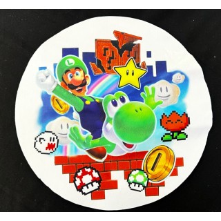 Parche decorado MAC-PAT-1051 con lentejuelas, perlas y barbas.