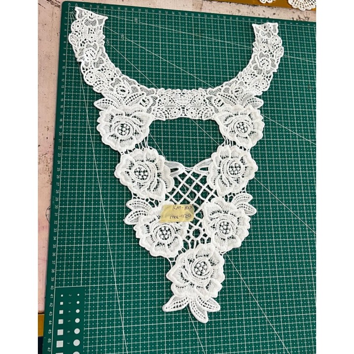 Guipur MAC-1120 Encaje en Fibra de Leche: Escalera, Estrella y Rombos