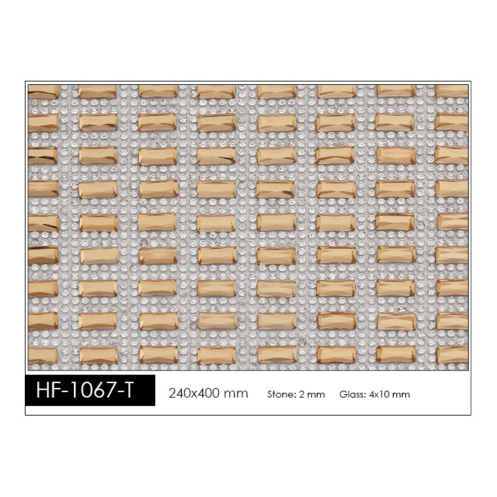 Pedrería con Estilo HF-1067-T aplicación a base de calor.