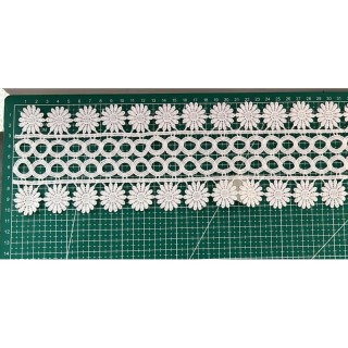 Guipur MAC-1012 Encaje en Fibra de Leche: Escalera, Estrella y Rombos