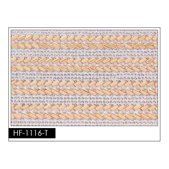 Pedrería con Estilo HF-1116-T aplicación a base de calor.