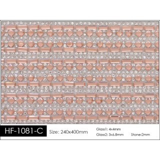 Pedrería con Estilo HF-1081-P aplicación a base de calor.