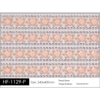 Pedrería con Estilo HF-1129-P aplicación a base de calor.