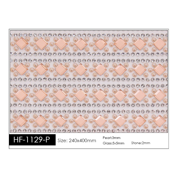 Pedrería con Estilo HF-1129-P aplicación a base de calor.