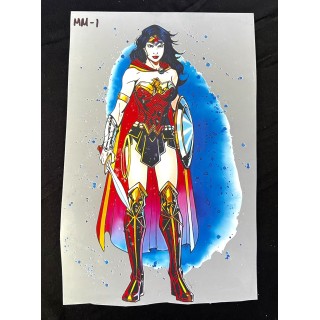 Parche decorado MAC-PAT-1005 con lentejuelas, perlas y barbas.