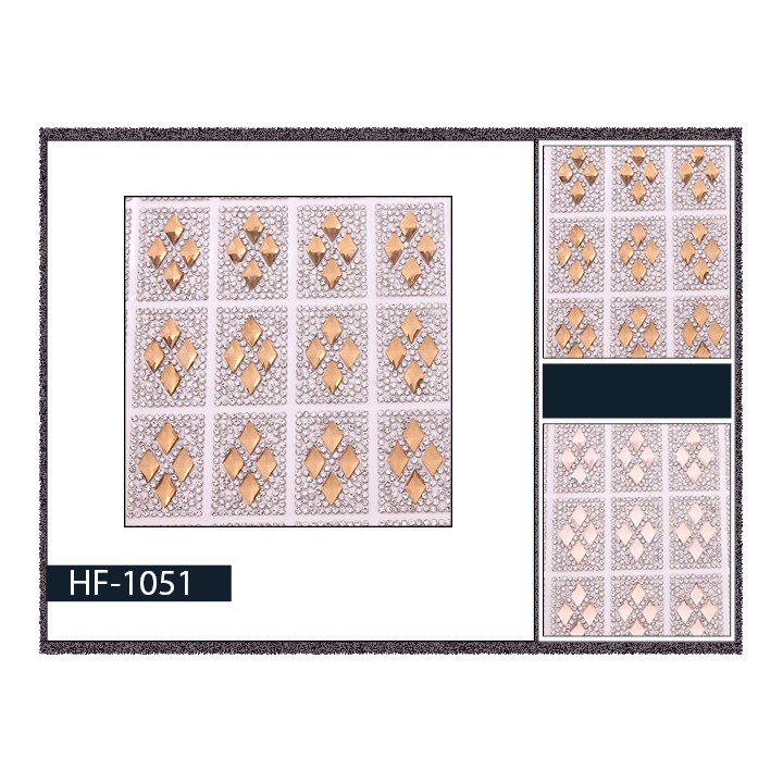 Pedrería con Estilo HF-1051-P aplicación a base de calor.