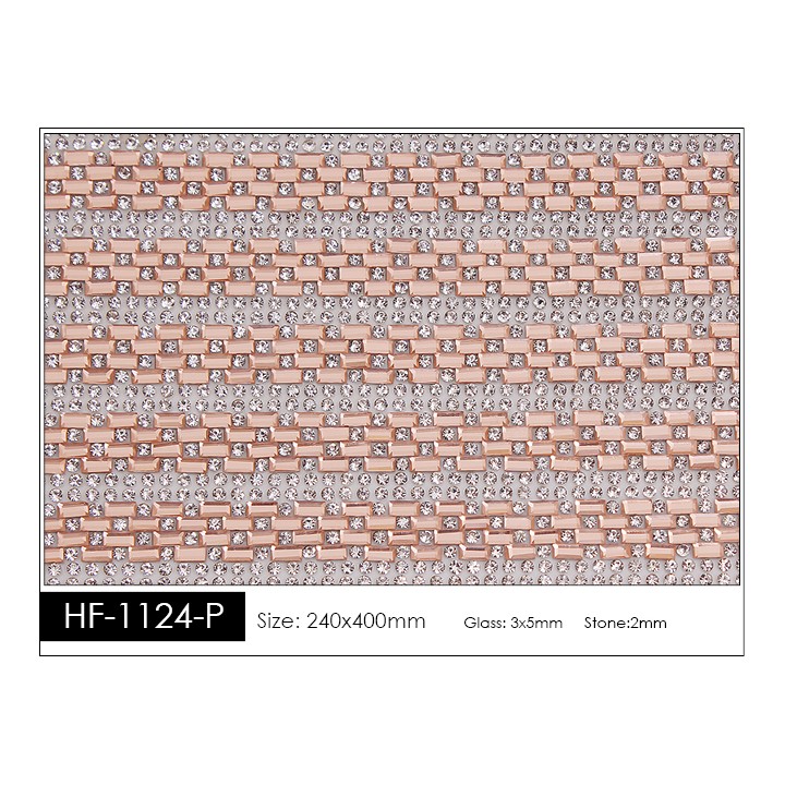Pedrería con Estilo HF-1124-P aplicación a base de calor.