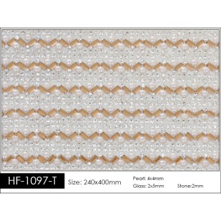 Pedrería con Estilo HF-1097-T aplicación a base de calor.