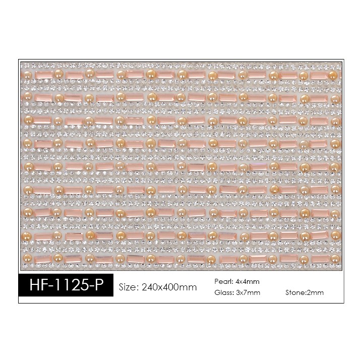 Pedrería con Estilo HF-1125-P aplicación a base de calor.